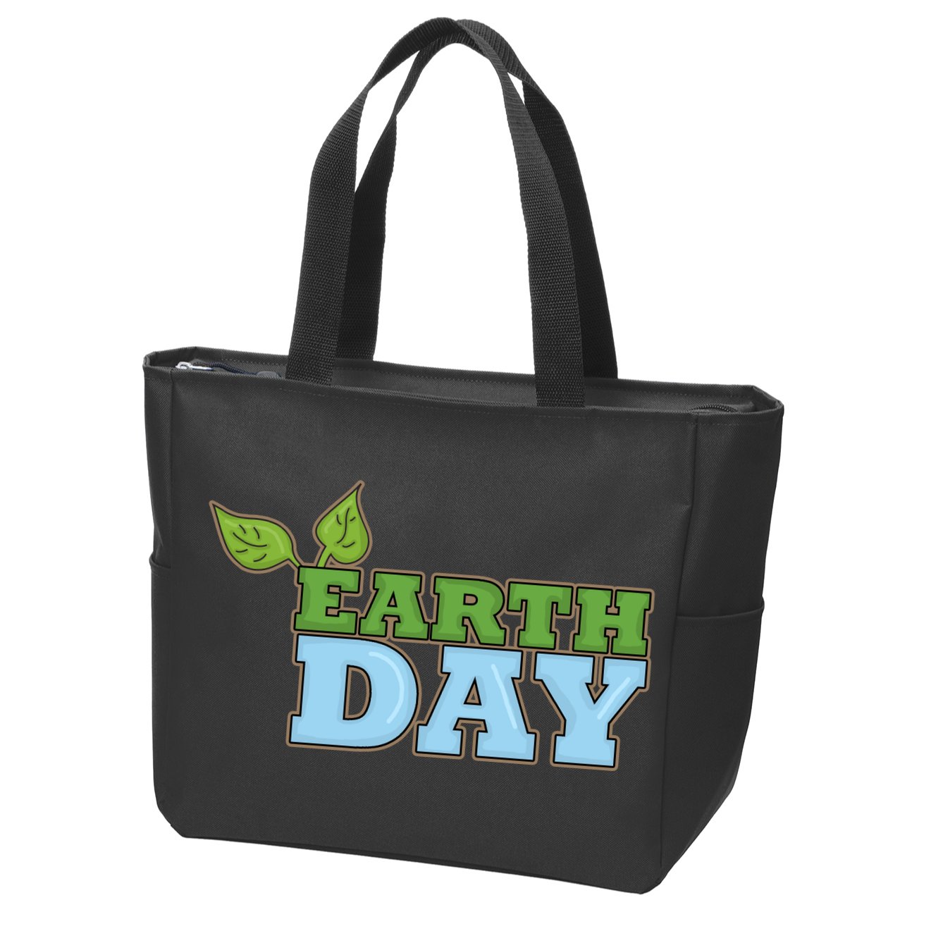 Earth Day Awareness Logo Zip Tote Bag