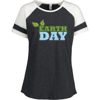 Earth Day Awareness Logo Enza Ladies Jersey Colorblock Tee