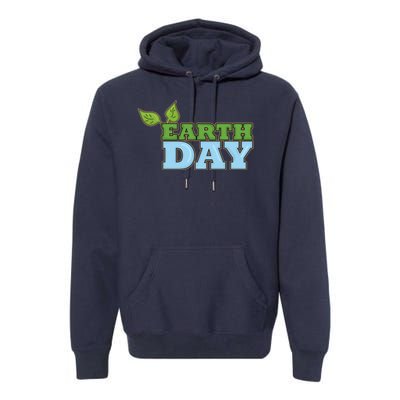 Earth Day Awareness Logo Premium Hoodie