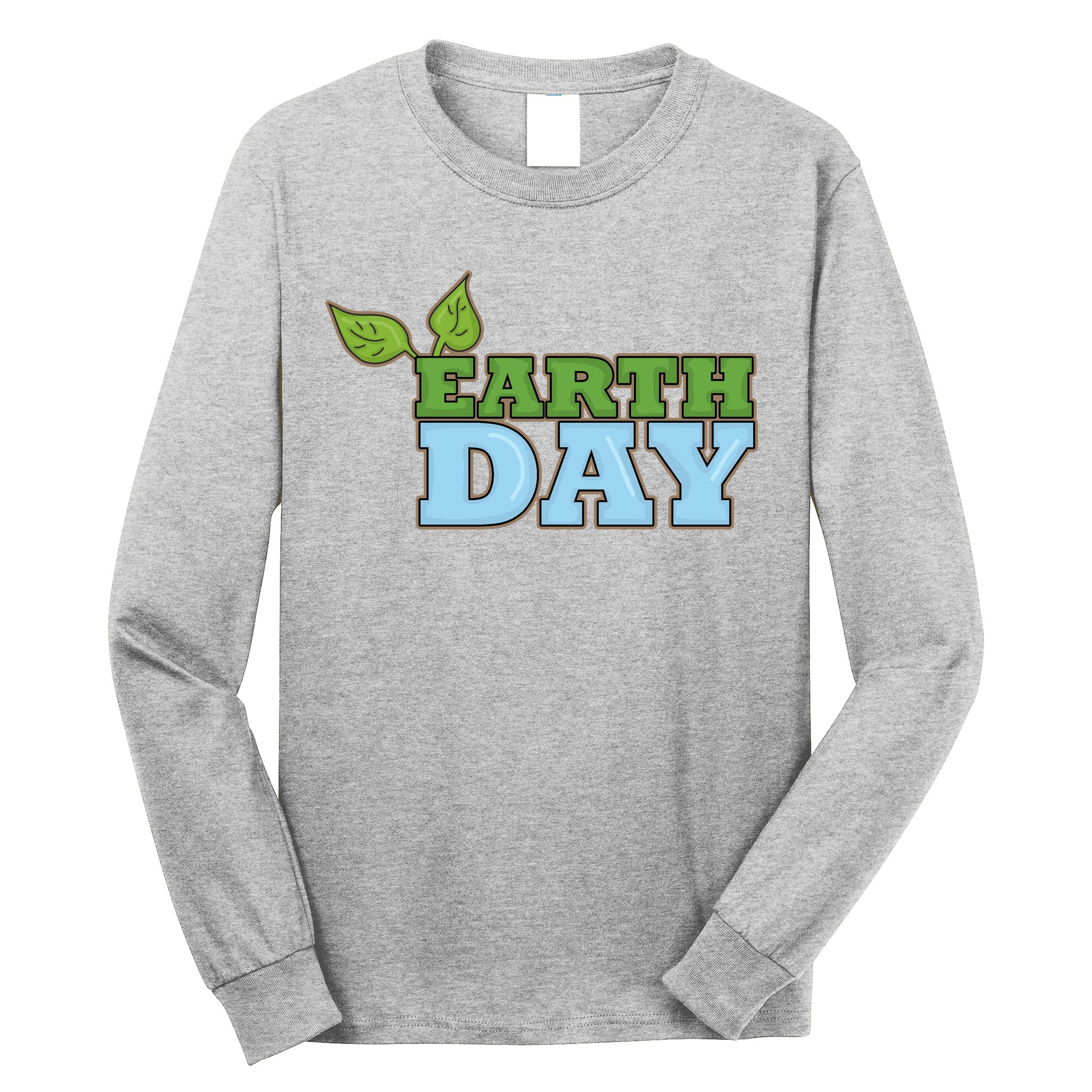 Earth Day Awareness Logo Long Sleeve Shirt