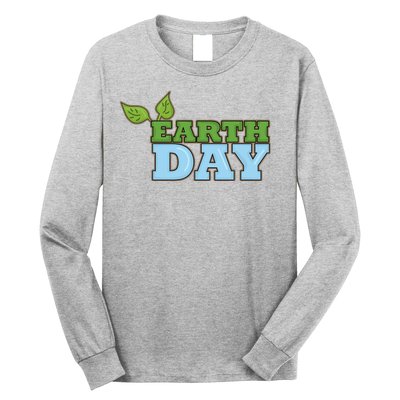 Earth Day Awareness Logo Long Sleeve Shirt