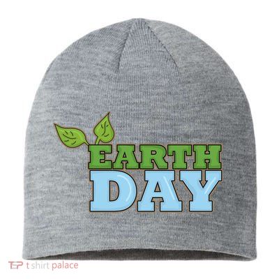 Earth Day Awareness Logo Sustainable Beanie