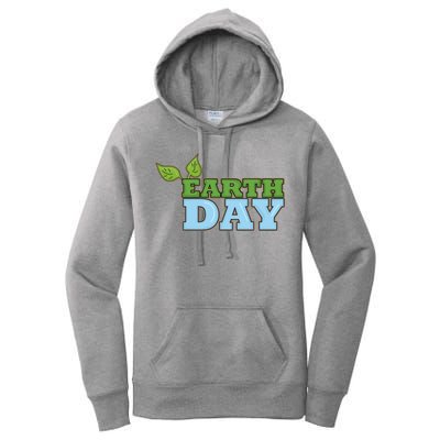 Earth Day Awareness Logo Women's Pullover Hoodie