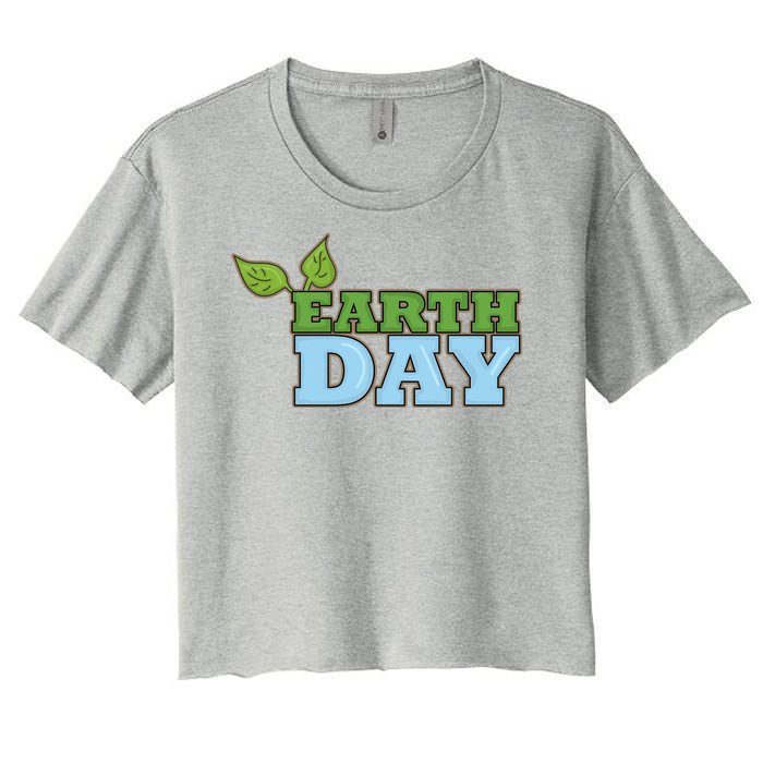 Earth Day Awareness Logo Women's Crop Top Tee