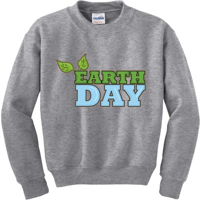Earth Day Awareness Logo Kids Sweatshirt