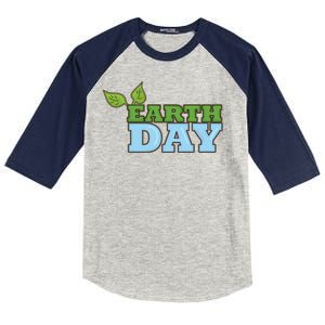 Earth Day Awareness Logo Kids Colorblock Raglan Jersey