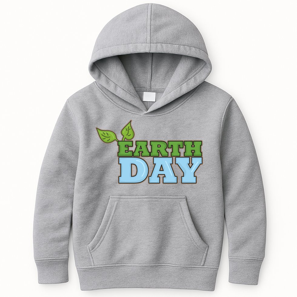 Earth Day Awareness Logo Kids Hoodie