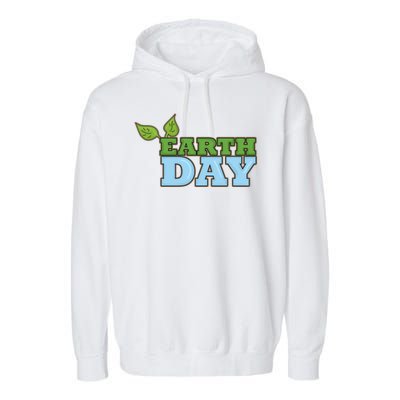 Earth Day Awareness Logo Garment-Dyed Fleece Hoodie