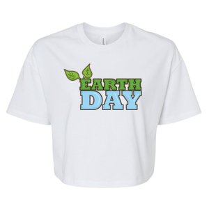 Earth Day Awareness Logo Bella+Canvas Jersey Crop Tee