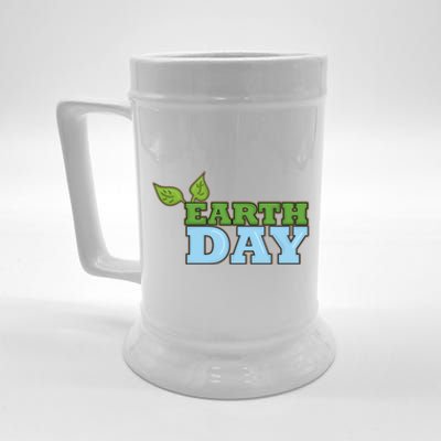 Earth Day Awareness Logo Beer Stein