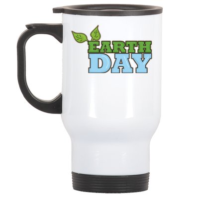 Earth Day Awareness Logo Stainless Steel Travel Mug