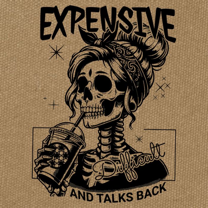 Expensive Difficult And Talks Back Cotton Canvas Backpack