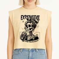 Expensive Difficult And Talks Back Garment-Dyed Women's Muscle Tee