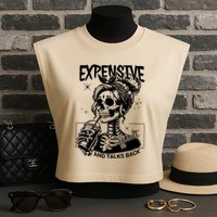 Expensive Difficult And Talks Back Garment-Dyed Women's Muscle Tee