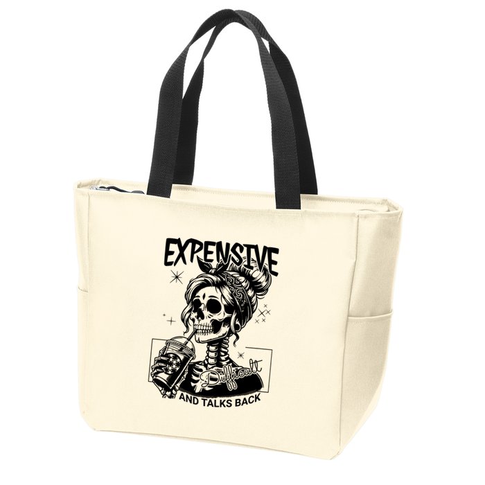Expensive Difficult And Talks Back Zip Tote Bag
