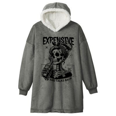 Expensive Difficult And Talks Back Hooded Wearable Blanket