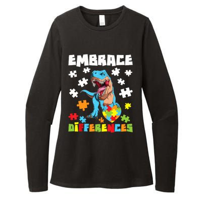 Embrace Differences Autistic Puzzle Autism Awareness Womens CVC Long Sleeve Shirt