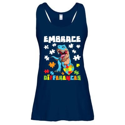 Embrace Differences Autistic Puzzle Autism Awareness Ladies Essential Flowy Tank