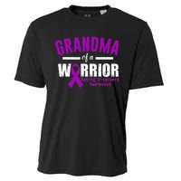 Eating Disorders Awareness Grandma Support Purple Ribbon Cooling Performance Crew T-Shirt