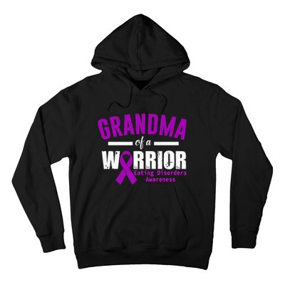 Eating Disorders Awareness Grandma Support Purple Ribbon Hoodie