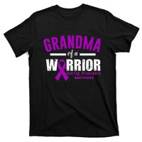 Eating Disorders Awareness Grandma Support Purple Ribbon T-Shirt