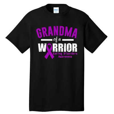 Eating Disorders Awareness Grandma Support Purple Ribbon Tall T-Shirt