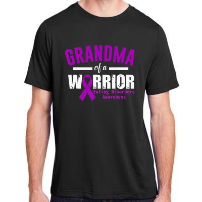 Eating Disorders Awareness Grandma Support Purple Ribbon Adult ChromaSoft Performance T-Shirt