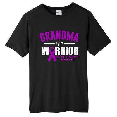 Eating Disorders Awareness Grandma Support Purple Ribbon Tall Fusion ChromaSoft Performance T-Shirt