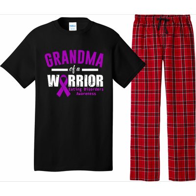 Eating Disorders Awareness Grandma Support Purple Ribbon Pajama Set