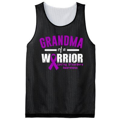 Eating Disorders Awareness Grandma Support Purple Ribbon Mesh Reversible Basketball Jersey Tank