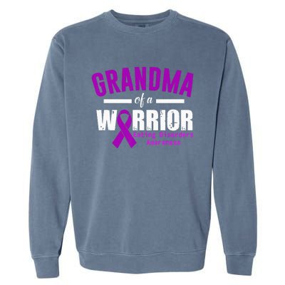 Eating Disorders Awareness Grandma Support Purple Ribbon Garment-Dyed Sweatshirt