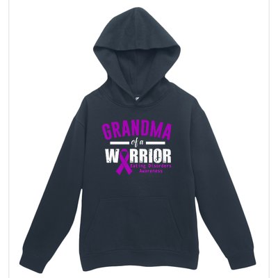 Eating Disorders Awareness Grandma Support Purple Ribbon Urban Pullover Hoodie