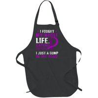 Eating Disorders Awareness Purple Ribbon Support Family Full-Length Apron With Pockets