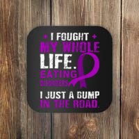 Eating Disorders Awareness Purple Ribbon Support Family Coaster