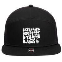 Expensive Difficult And Talks Back Groovy 7 Panel Mesh Trucker Snapback Hat