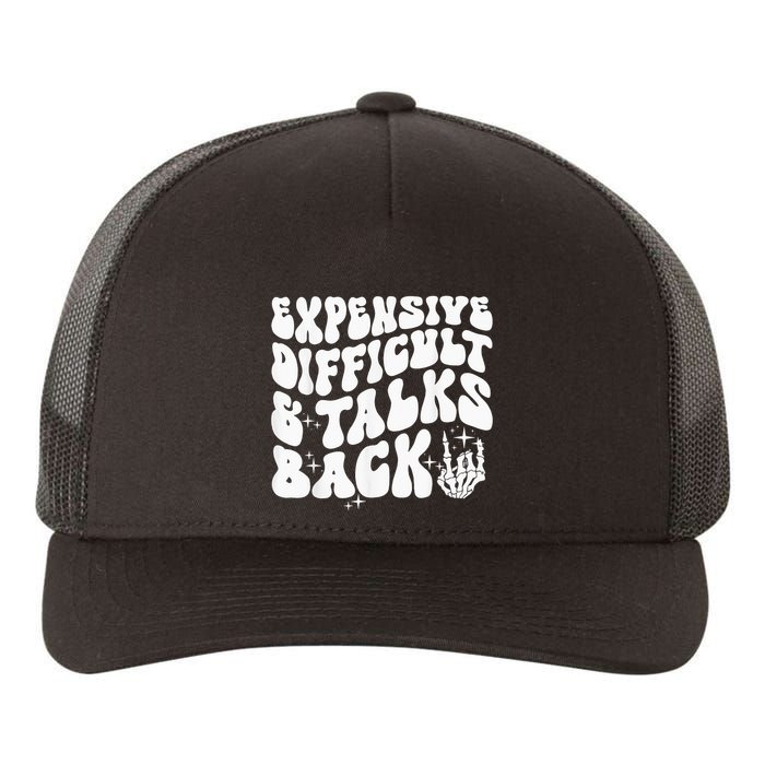 Expensive Difficult And Talks Back Groovy Yupoong Adult 5-Panel Trucker Hat