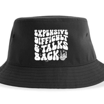 Expensive Difficult And Talks Back Groovy Sustainable Bucket Hat