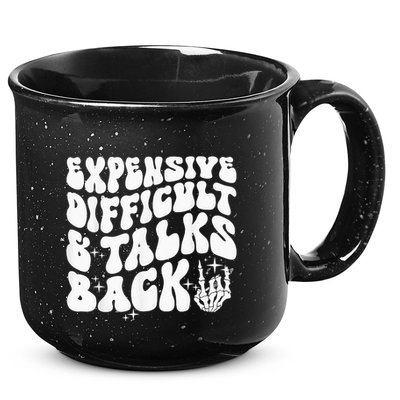 Expensive Difficult And Talks Back Groovy 15oz Campfire Ceramic Mug