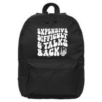 Expensive Difficult And Talks Back Groovy 16 in Basic Backpack