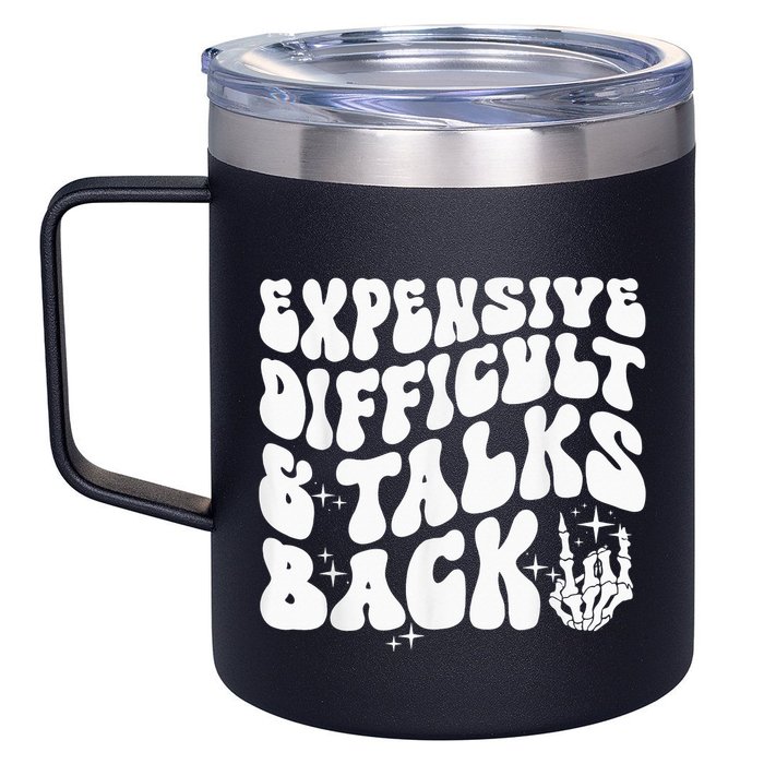 Expensive Difficult And Talks Back Groovy 12oz Stainless Steel Coffee Mug