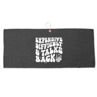 Expensive Difficult And Talks Back Groovy Large Microfiber Waffle Golf Towel
