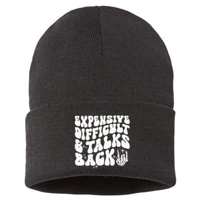 Expensive Difficult And Talks Back Groovy Sustainable Knit Beanie