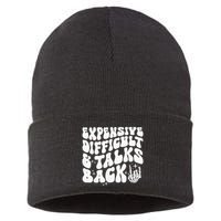Expensive Difficult And Talks Back Groovy Sustainable Knit Beanie