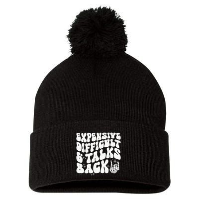 Expensive Difficult And Talks Back Groovy Pom Pom 12in Knit Beanie