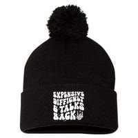 Expensive Difficult And Talks Back Groovy Pom Pom 12in Knit Beanie