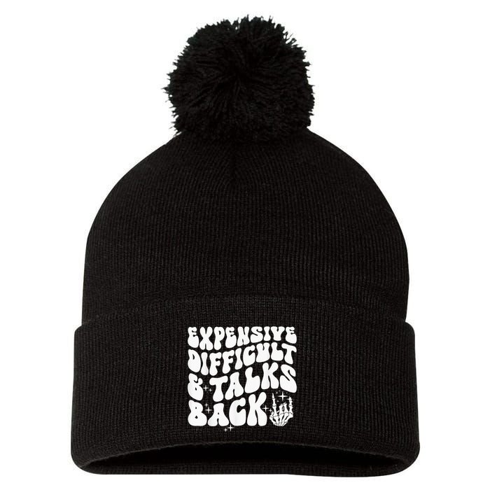 Expensive Difficult And Talks Back Groovy Pom Pom 12in Knit Beanie