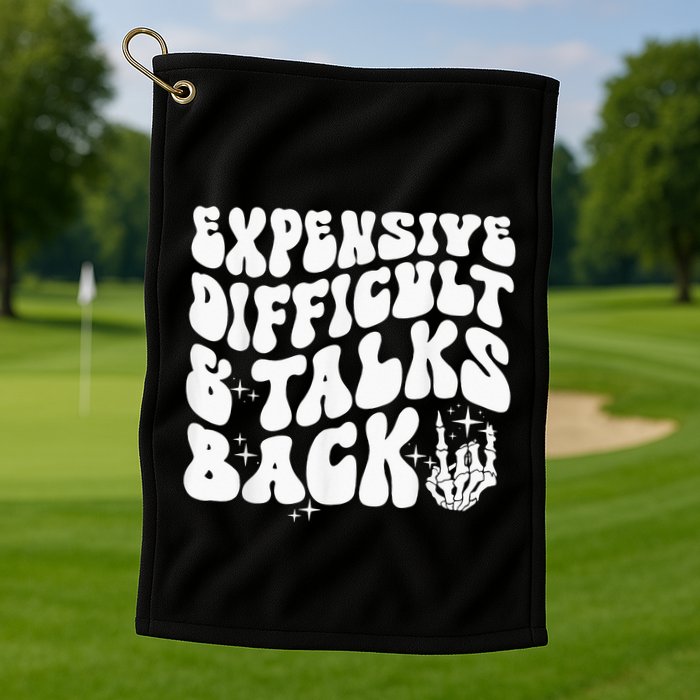 Expensive Difficult And Talks Back Groovy Golf Towel