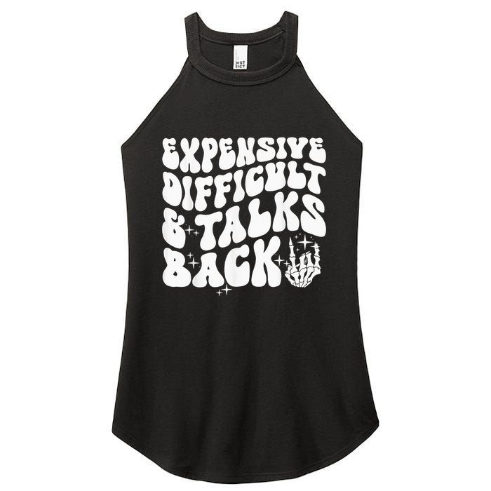 Expensive Difficult And Talks Back Groovy Women's Perfect Tri Rocker Tank