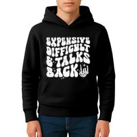 Expensive Difficult And Talks Back Groovy Kids Hoodie