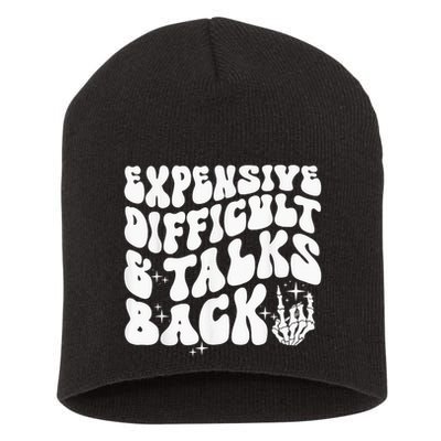 Expensive Difficult And Talks Back Groovy Short Acrylic Beanie